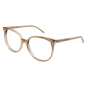 Saint Laurent CLASSIC SL 39 007 Womens Round Eyeglasses Transparent Brown 54mm - 1 of 3