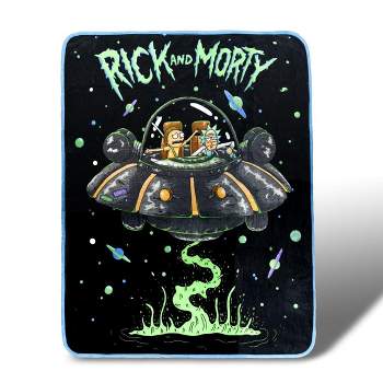 Franco Manufacturing Co Rick and Morty Fresh Start Fleece Throw Blanket 45 x 60 Inches
