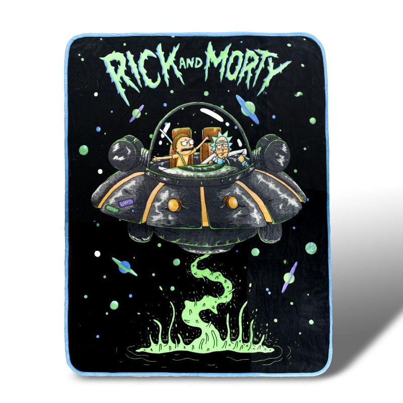 Franco Manufacturing Co Rick and Morty Fresh Start Fleece Throw Blanket 45 x 60 Inches, 1 of 8
