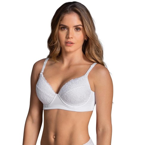 Leonisa Triangle Sheer Lace Bralette - Off-White 32B