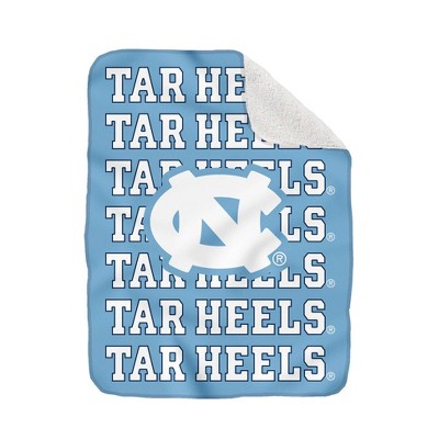 NCAA North Carolina Tar Heels Collegiate Echo Wordmark Plush Throw Blanket