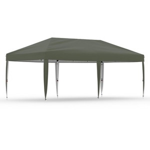 CuisinSmart 10x10 FT Heavy Duty Pop Up Canopy Tent with 1 Removable Mesh Sidewalls, One Person Setup Commercial Shelter for Events, Parties, Camping - 1 of 4