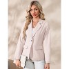 Blazers for Women Business Casual Long Sleeve Lapel Open Front Suit Jacket Work Blazer with Pockets - 2 of 4