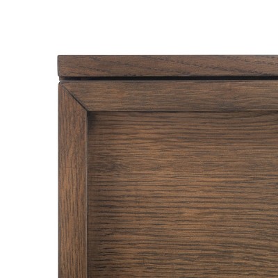 Zeus Medium Oak 2-Drawer Transitional Nightstand