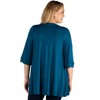 Plus Elbow Length Sleeve Open Front Cardigan - 24seven Comfort Apparel™ - 3 of 4