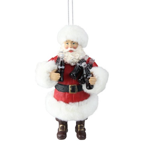 Kurt S Adler 4 75 Santa Claus Holding Coca Cola Bottles