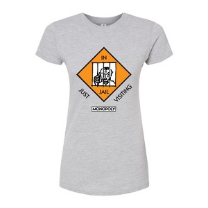 Women's - Monopoly - In Jail Just Visiting Fitted Graphic T-Shirt - 1 of 2