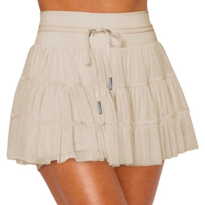 Clotth Women's High Waisted Pleated Skirt Athletic Skorts, Ruffle Tennis Skirts Golf Sports, Running Skorts With Shorts Pockets