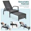 Tangkula Outdoor Chaise Lounge Rattan Recliner w/ Retractable Ottoman for Patio - 2 of 4