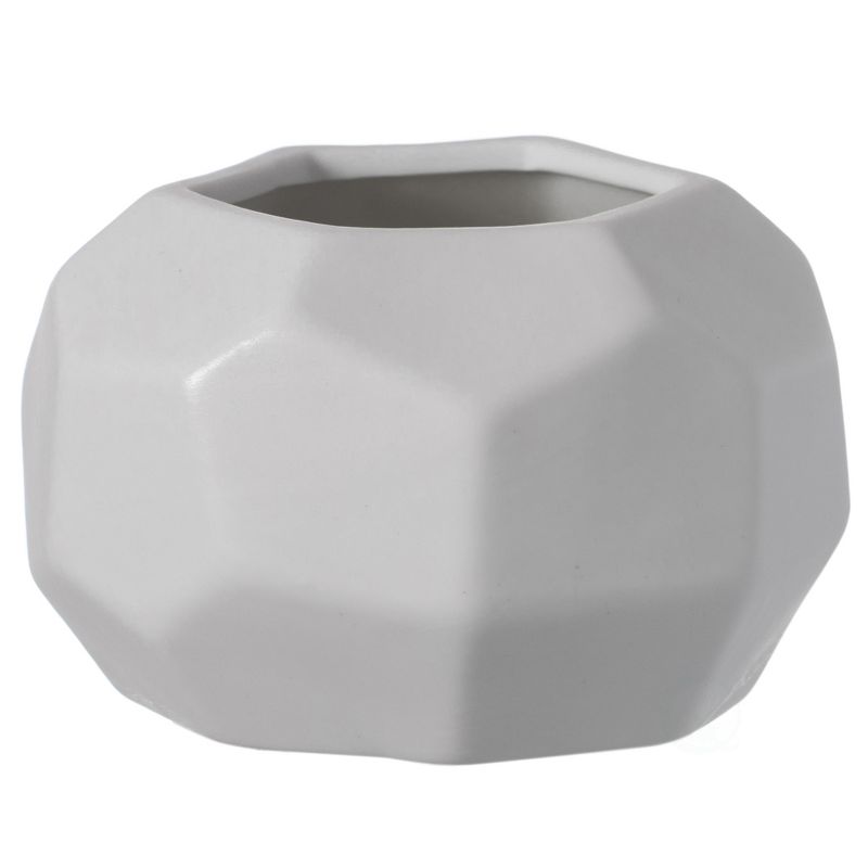 Uniquewise Contemporary White Ceramic Unique Shaped Table Vase Flower Holder, 3 of 6