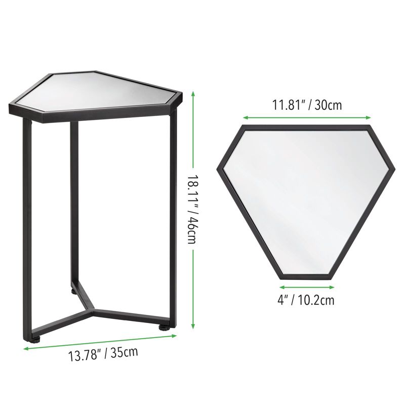 mDesign Triangle Inlay Top Accent Table, 3 of 6