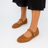 CUSHIONAIRE Weston Women’s Hand Woven Dressy Ballet Flats – Faux Leather Mary Jane with Adjustable Strap & Memory Foam - 3 of 4