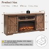 SinCiDo 80 Inch TV Ready Farmhouse Fireplace Stand, 32″ High Entertainment Center with Drawer, Sliding Barn Door & 70″ Media Storage - 2 of 4