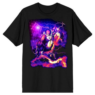 Justice League Flash Graphic Men's Black T-shirt-large : Target