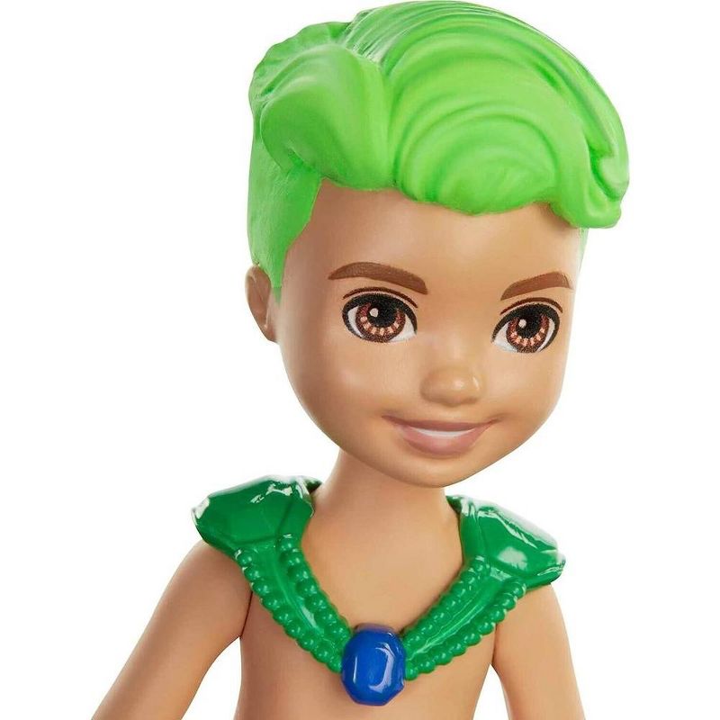 Barbie Dreamtopia Chelsea Merboy Small Doll & Accessory with Green Hair & Tail, 3 of 6