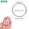 Unique Bargains Dream Catcher Stainless Steel Macrame Wreath Floral Round Metal O Rings 6 PCS - 3 of 4