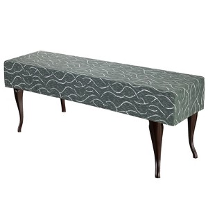 Unique Bargains Stretch Anti-Dust Protecting Washable Dining Chair Slipcovers for 42" - 54" Bench - 1 of 4