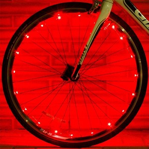 Activ Life Bike Wheel Lights, Top Basket Stuffers for Kids; with Batteries Included - 1 Tire Pack, Red - 1 of 4
