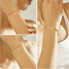 Waterproof Gold Bracelets for Women, Fashion Stackable Sets, Thin Cuban Link Paperclip Chains, Layered Gifts - 4 of 4