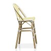 Arely  2pk Wicker Patio Bar Height Chairs - Yellow/White - miBasics - 4 of 4