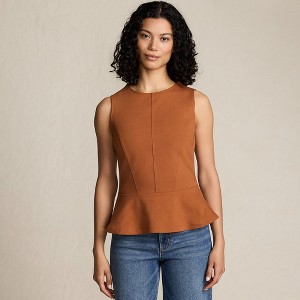 Lands' End Women's Sleeveless Starfish Peplum Top - 1 of 4