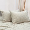 2 Pack French Linen Pillowcases, Breathable and Cooling Yarn Dyed Envelope Pillow Cases - NTBAY - 3 of 4