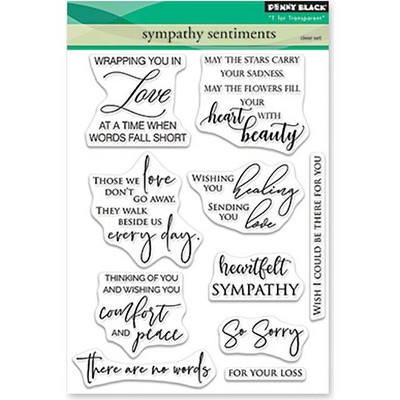 Penny Black Clear Stamps-Sympathy Sentiments 5"X6.5"