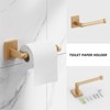 Bathroom Hardware Set 3 Piece Brushed Nickel/Brushed Gold Bathroom Accessories Set Including 24" Hand Towel Bars, Toilet Paper Holders, Towel Rings - 4 of 4
