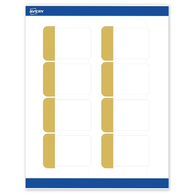 Avery Printable Rectangle Labels, Gold-Dipped Edge, 2" x 3", Matte White Rectangle Labels, Permanent, Laser/Inkjet, 80ct, Great for Product Labels