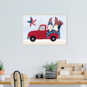 Amanti Art 23"x16" American Gnome II by Yvette St. Amant Framed Canvas Wall Art Print - 1 of 4