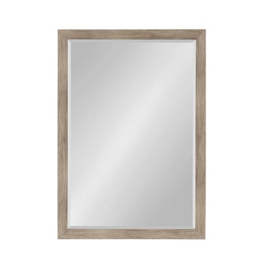 27" x 39" Beatrice Framed Wall Mirror Rustic Brown - DesignOvation