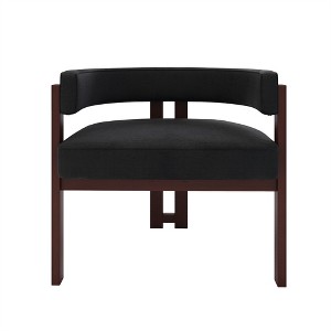 OUTSUPPLY 2 Pcs Accent Chair Upholstered Armchair with Open Back, Dining Chair, Side Chair for Living Room, Bedroom, Dining Room - 1 of 4
