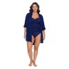 Trimshaper Women's Button Down High-Low Beach Shirt - 2 of 3