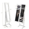 Costway Jewelry Mirrored Cabinet Armoire Organizer Storage Box with Stand Christmas Gift Black/White/Coffee/Brown - 3 of 4