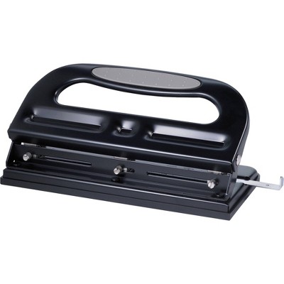 Business Source Three-hole Heavy-duty Punch - Black