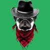 Women's Design By Humans Cowboy Pug By clingcling Racerback Tank Top - 2 of 3