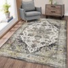 Machine Washable Area Rug Non Slip Non Shedding Rug Boho Vintage Low Pile Carpet Foldable Stain Resistant Rugs for Bedroom Living Room - 3 of 4