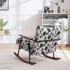 CAVINAS Accent Chair Rocking Chair Modern Glider Rocking Chair with Metal Frame Reading Chair - 3 of 4