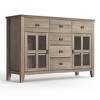 NicBex Modern 2-Doors Sideboard,Kitchen Storage Cabinets with 6 Drawers and 2 Glass Doors for Kitchen and Dining Room - 2 of 4