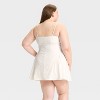 Women's Button-Front Poplin Mini A-Line Dress - Wild Fable™ - 2 of 3