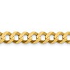 Black Bow Jewelry 7.25mm 14K Yellow Gold Solid Lightweight Flat Curb Chain Bracelet - 2 of 4