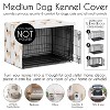 Sweet Jojo Designs Boy, Girl, Unisex/Gender Neutral Dog Crate Kennel Cover 36in. Cartoon Puppy Taupe and White - 4 of 4