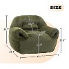 Racxily Bean Bag Chair with Footstool, Comfy Bean Bag Sofa, Faux Fur Bean Bag Chairs for Adults and Kids, Stuffed Floor Sofa - 4 of 4