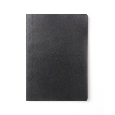 Ruled Journal 5.875"x8.25" Vegan Leather A5 Black - russell+hazel