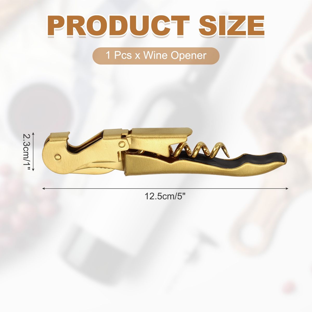 Unique Bargains Stainless Steel Wine Opener, Waiter Corkscrew Professional Wine Key Bottle Openers - thumbnail 8