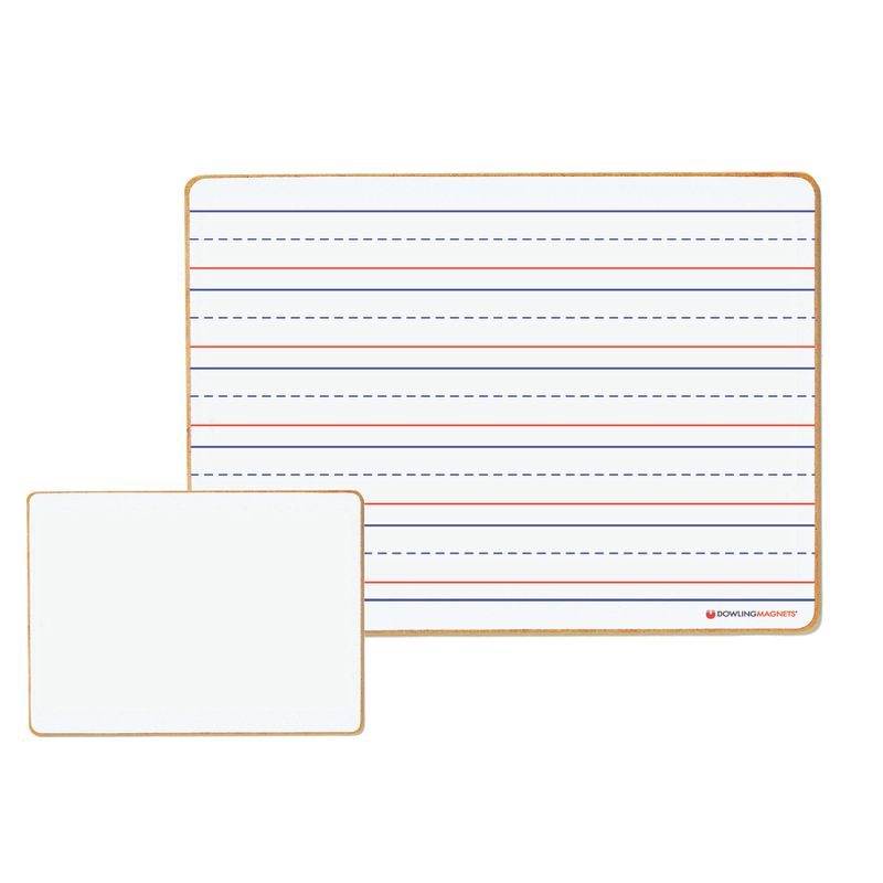 Dowling Magnets® Double-sided Magnetic Dry-Erase Board, Line-Ruled/Blank, Pack of 6, 2 of 3