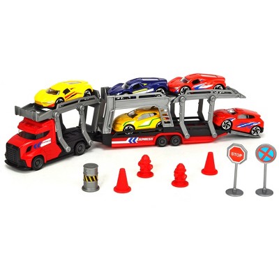 Dickie Toys - Transporter Set With 5 Die-Cast Cars