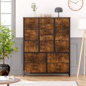 15 Drawers Dresser for Bedroom, Tall Dressers & Chest of Drawers for Hallway, Entryway, Storage Organizer Unit with Fabric - 1 of 4