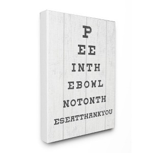 Stupell Industries Bathroom Seeing Eye Chart Pee In the Bowl Phrase - 1 of 4
