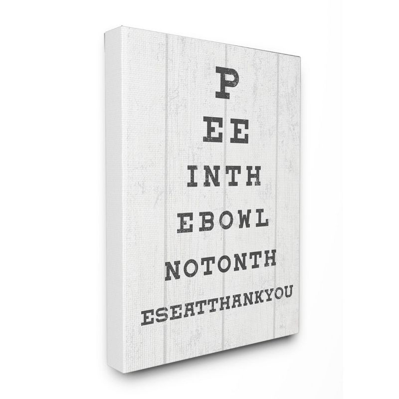 Stupell Industries Bathroom Seeing Eye Chart Pee In the Bowl Phrase, 1 of 6